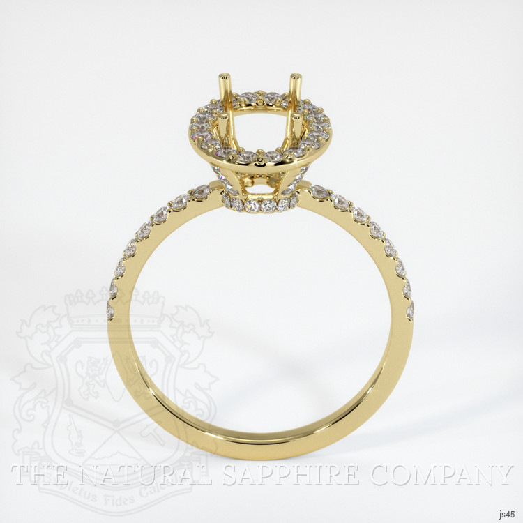 18K Yellow Gold Pave Ring Setting