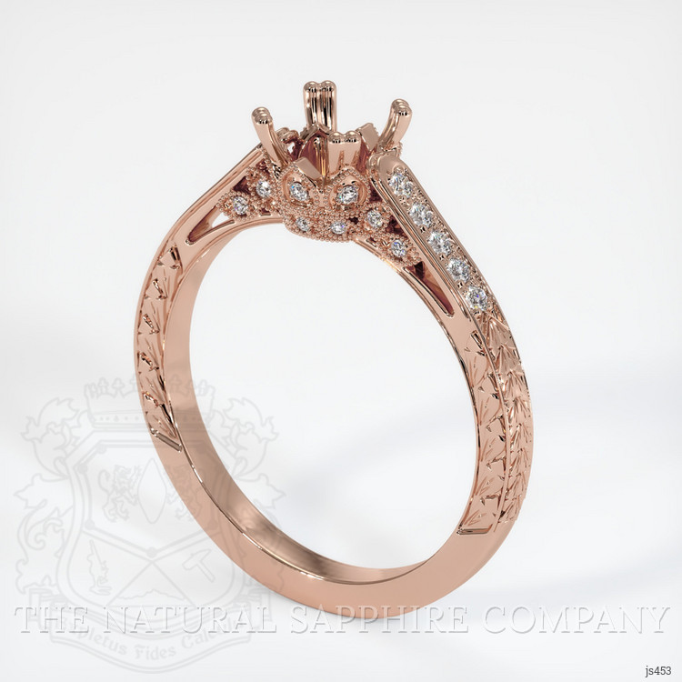 14K Rose Gold Antique Style Ring Setting