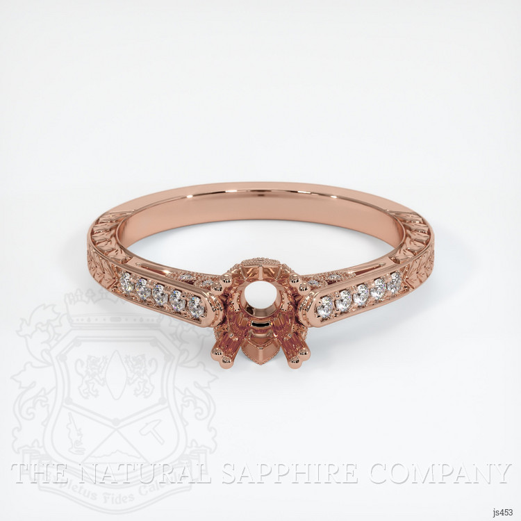 14K Rose Gold Antique Style Ring Setting