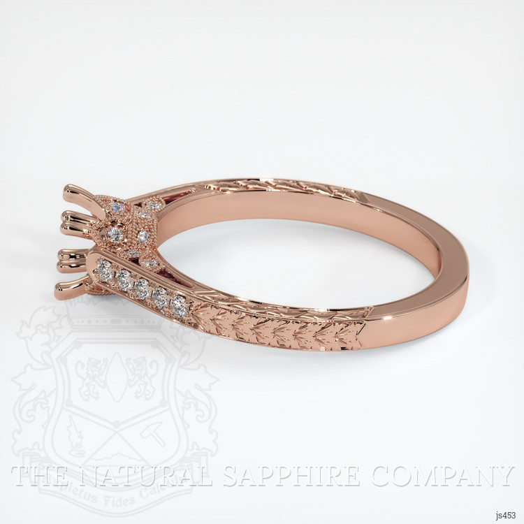 14K Rose Gold Antique Style Ring Setting