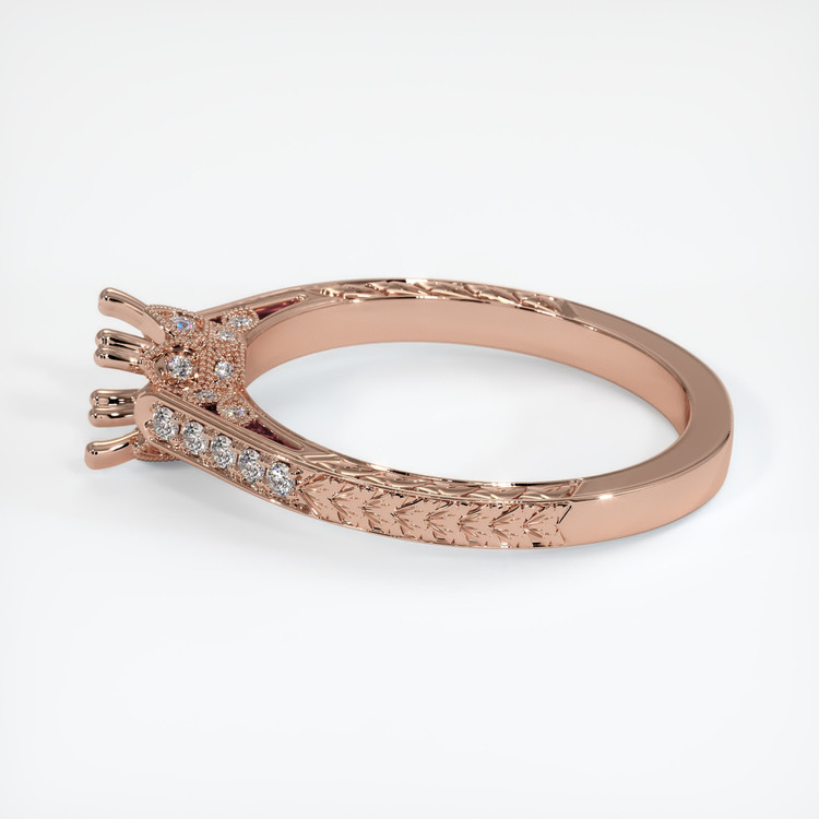 14K Rose Gold Antique Style Ring Setting