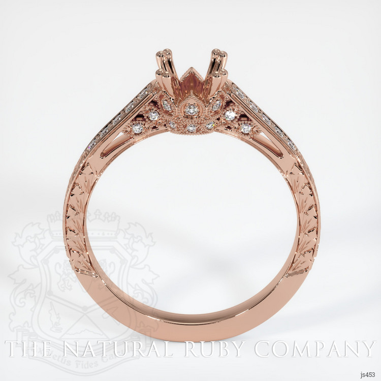 14K Rose Gold Antique Style Ring Setting