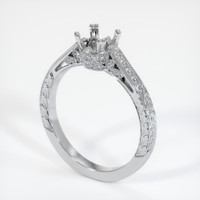 10K White Gold Antique Style Ring Setting Video