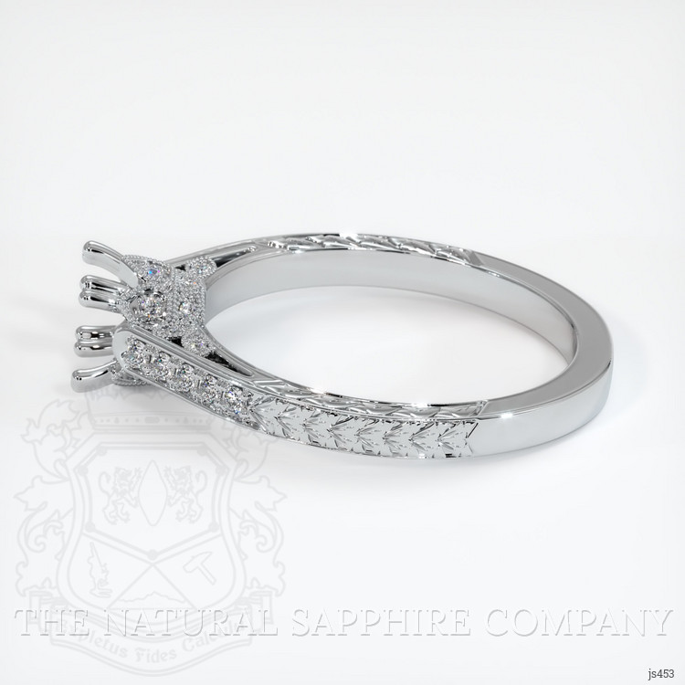 10K White Gold Antique Style Ring Setting