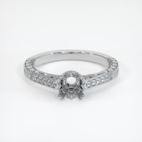 18K White Gold Antique Style Ring Setting Image