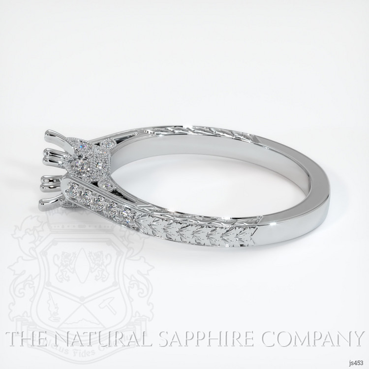 18K White Gold Antique Style Ring Setting