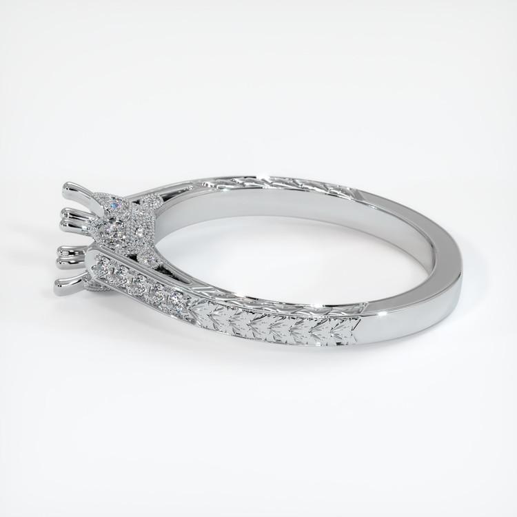 18K White Gold Antique Style Ring Setting