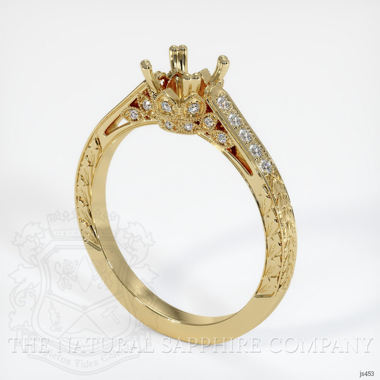 14K Yellow Gold Antique Style Ring Setting