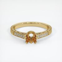 14K Yellow Gold Antique Style Ring Setting Image
