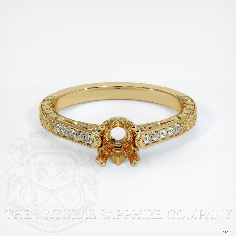 14K Yellow Gold Antique Style Ring Setting