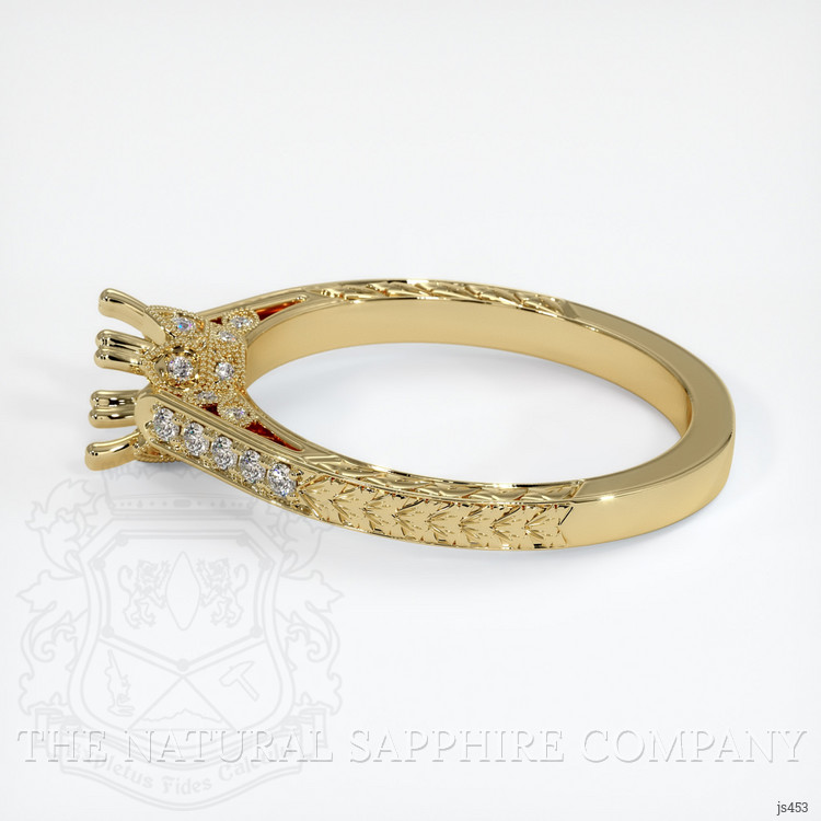 14K Yellow Gold Antique Style Ring Setting