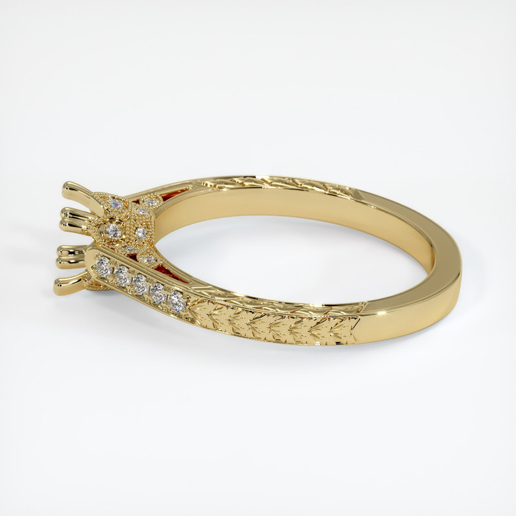 14K Yellow Gold Antique Style Ring Setting