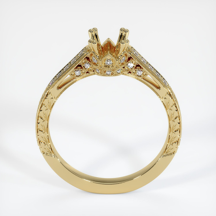 14K Yellow Gold Antique Style Ring Setting