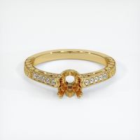 18K Yellow Gold Antique Style Ring Setting Image