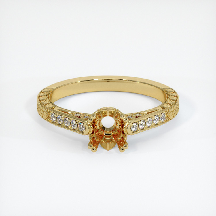 18K Yellow Gold Antique Style Ring Setting