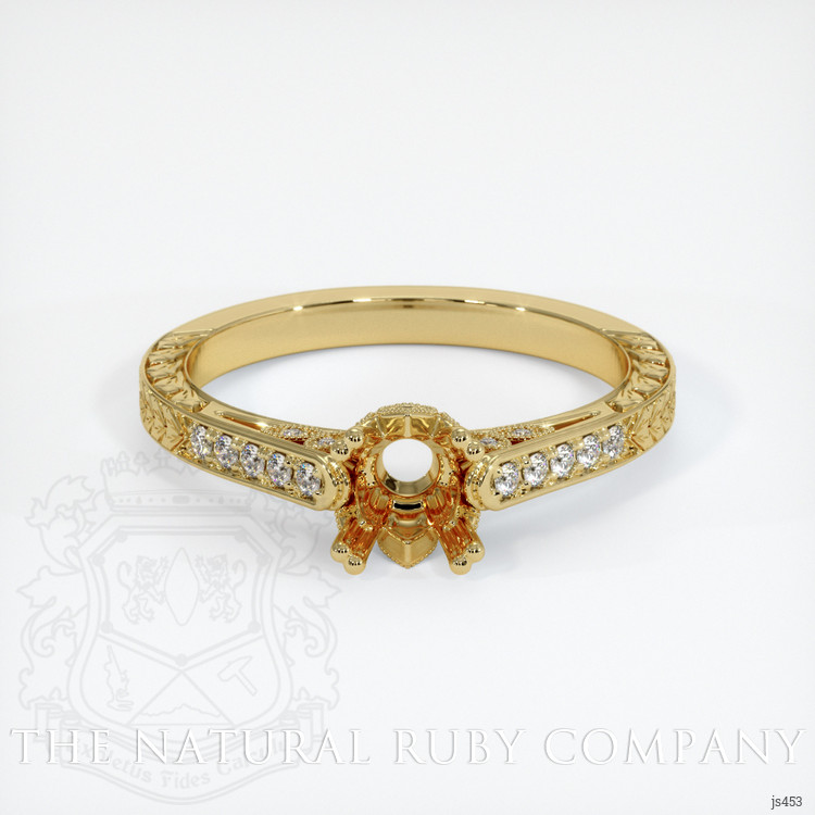 18K Yellow Gold Antique Style Ring Setting
