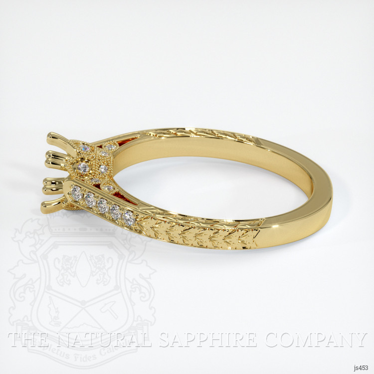 18K Yellow Gold Antique Style Ring Setting