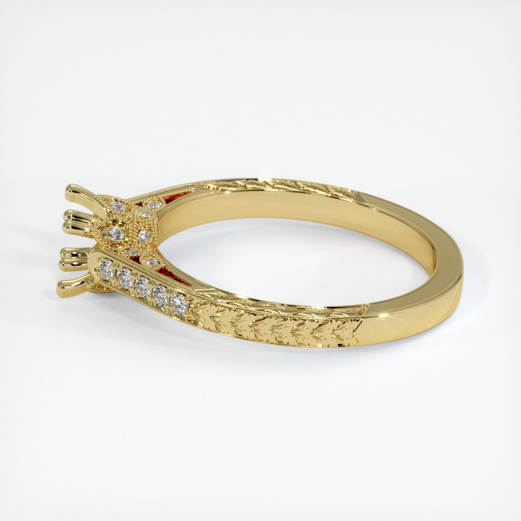 18K Yellow Gold Antique Style Ring Setting