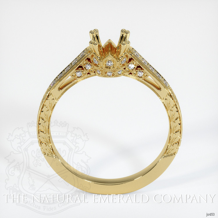 18K Yellow Gold Antique Style Ring Setting