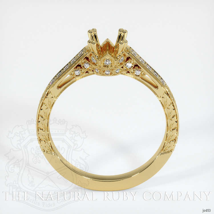 18K Yellow Gold Antique Style Ring Setting