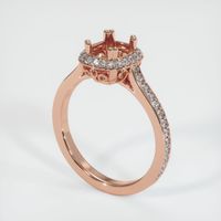 14K Rose Gold Antique Style Ring Setting Video