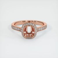 14K Rose Gold Antique Style Ring Setting Image