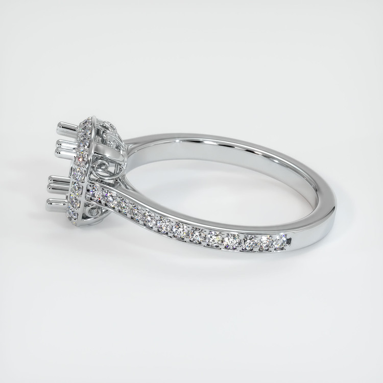 10K White Gold Antique Style Ring Setting
