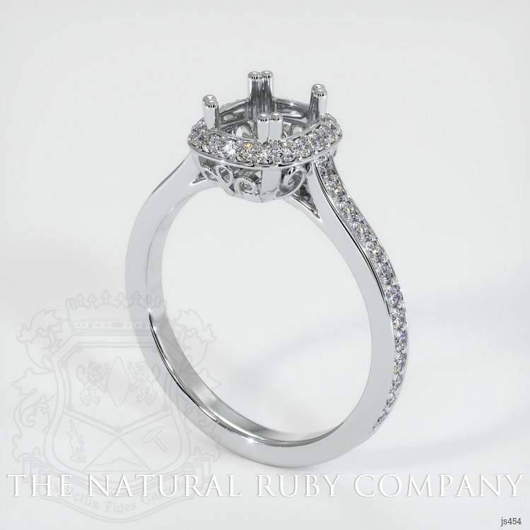 14K White Gold Antique Style Ring Setting