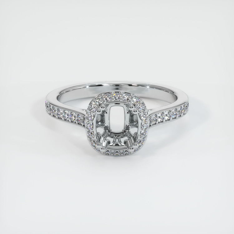 14K White Gold Antique Style Ring Setting