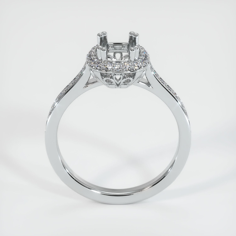 14K White Gold Antique Style Ring Setting