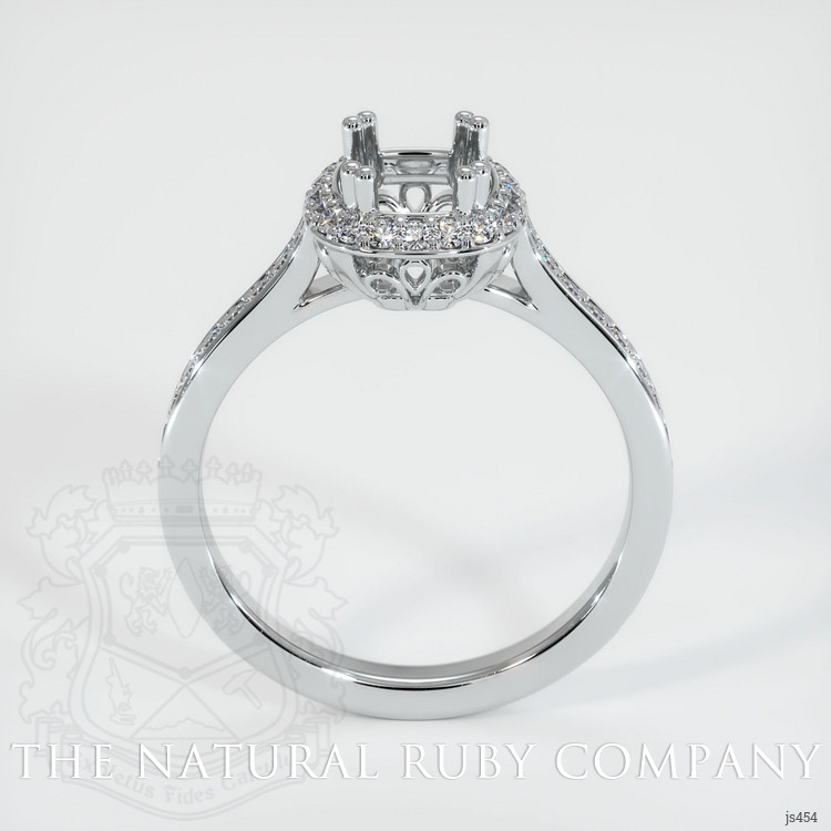 14K White Gold Antique Style Ring Setting