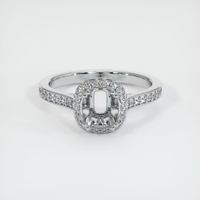 18K White Gold Antique Style Ring Setting Image