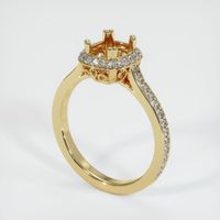 14K Yellow Gold Antique Style Ring Setting Video