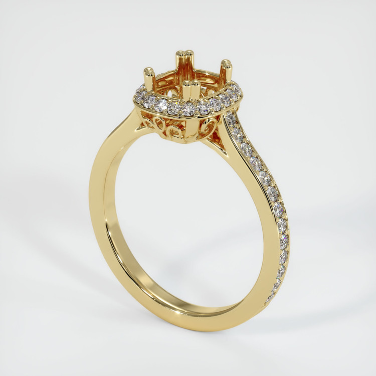 14K Yellow Gold Antique Style Ring Setting