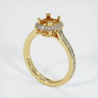 18K Yellow Gold Antique Style Ring Setting Video