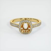 18K Yellow Gold Antique Style Ring Setting Image