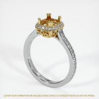 18K Yellow & White Antique Style Ring Setting Video
