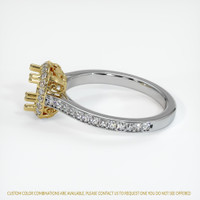 18K Yellow & White Antique Style Ring Setting Image