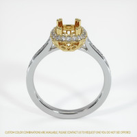 18K Yellow & White Antique Style Ring Setting Image