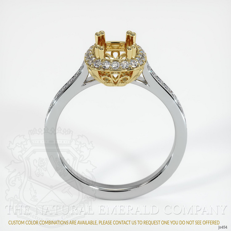 18K Yellow & White Antique Style Ring Setting