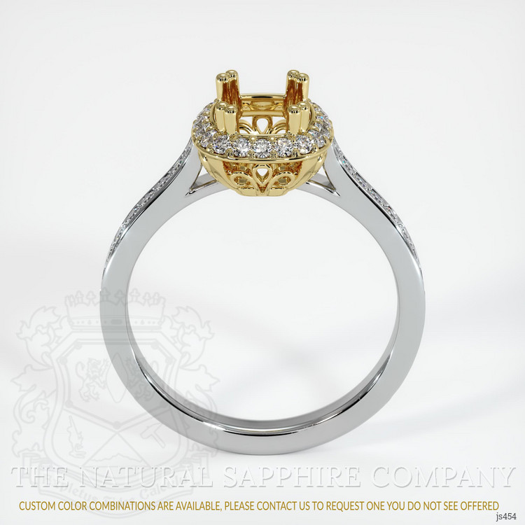 18K Yellow & White Antique Style Ring Setting