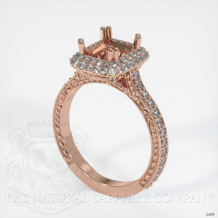 14K Rose Gold Antique Style Ring Setting