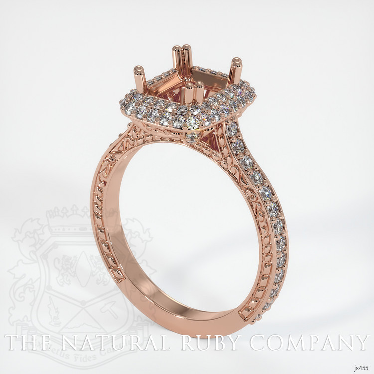 14K Rose Gold Antique Style Ring Setting