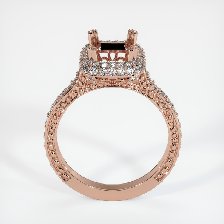 14K Rose Gold Antique Style Ring Setting