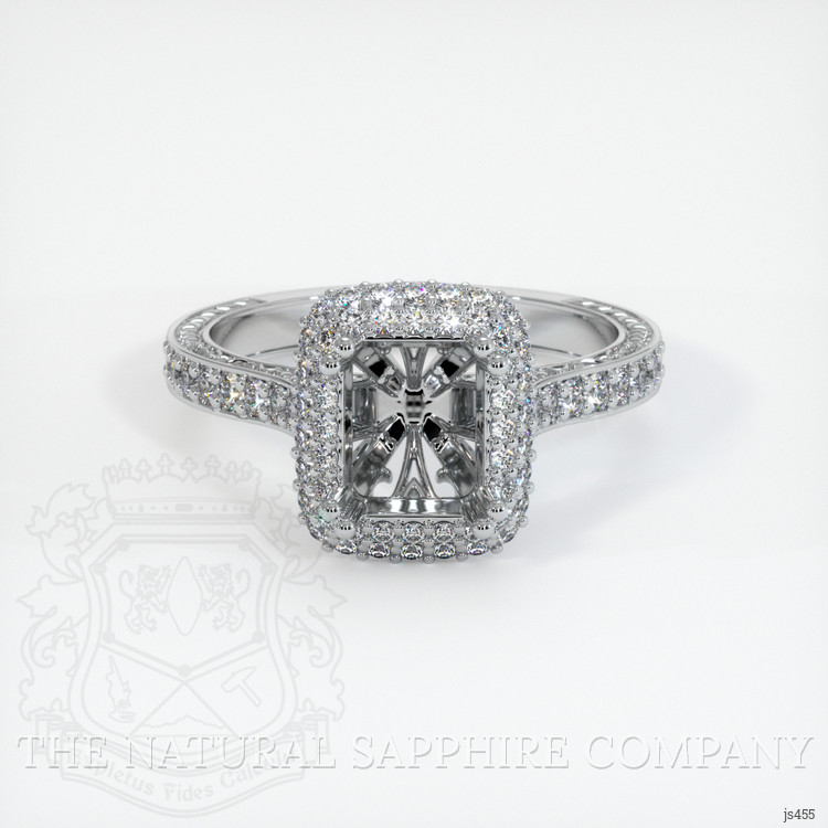 10K White Gold Antique Style Ring Setting