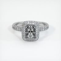 14K White Gold Antique Style Ring Setting Image