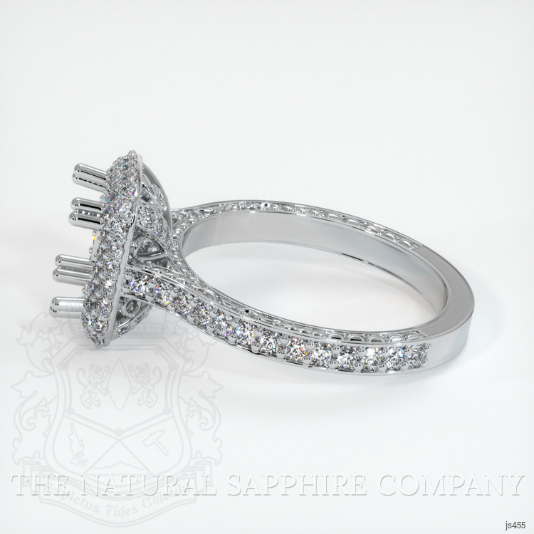 14K White Gold Antique Style Ring Setting