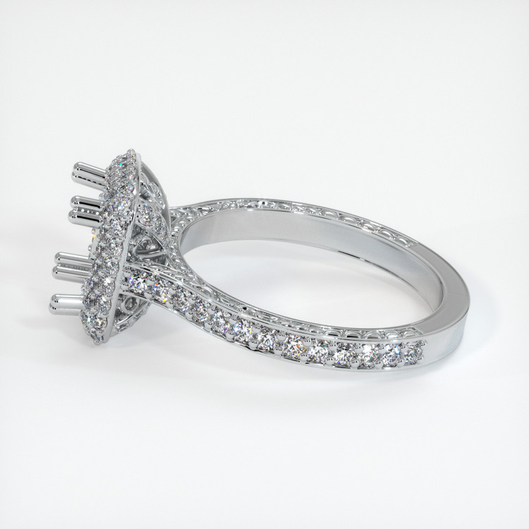 14K White Gold Antique Style Ring Setting
