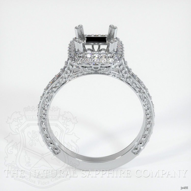 14K White Gold Antique Style Ring Setting