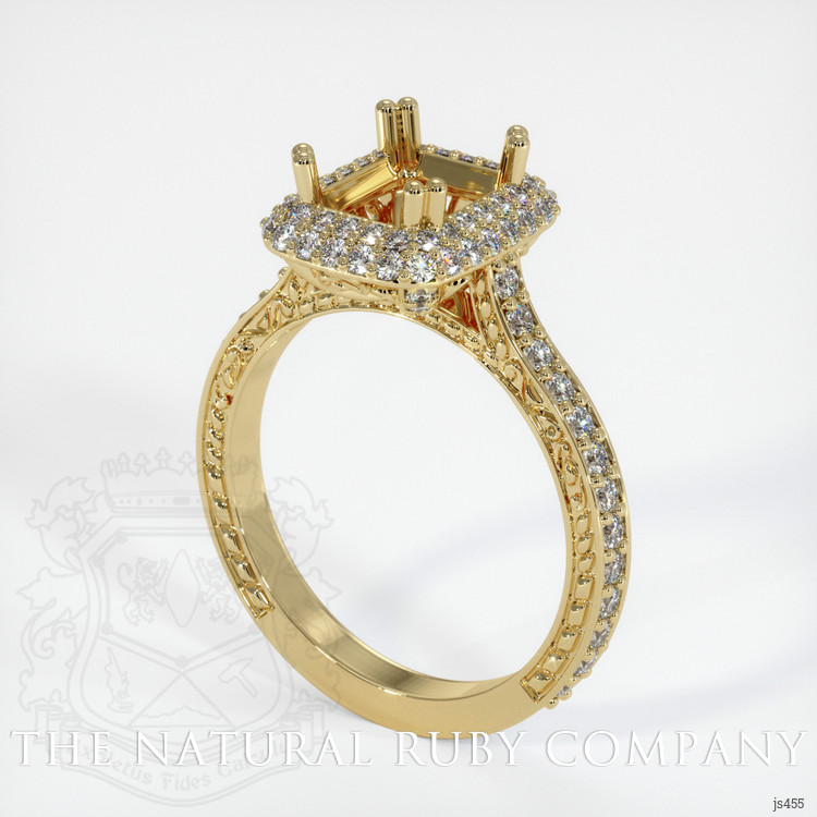 14K Yellow Gold Antique Style Ring Setting